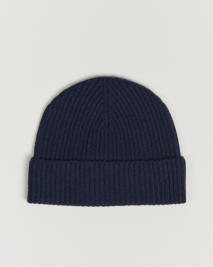 Herren | Johnstons of Elgin Cashmere Ribbed Hat Navy | Johnstons of Elgin | Cashmere Ribbed Hat Navy