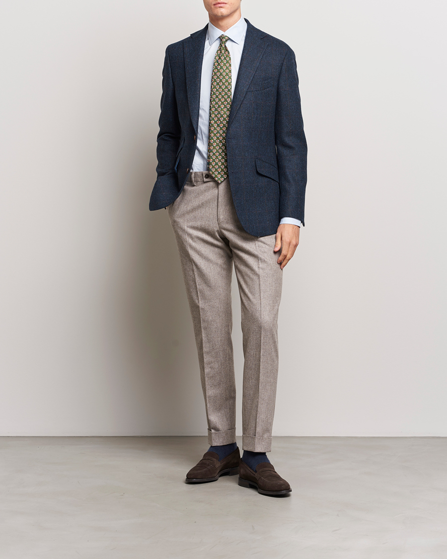 Herren | Sakkos | Walker Slater | Edward Lambswool Windowpane Blazer Navy
