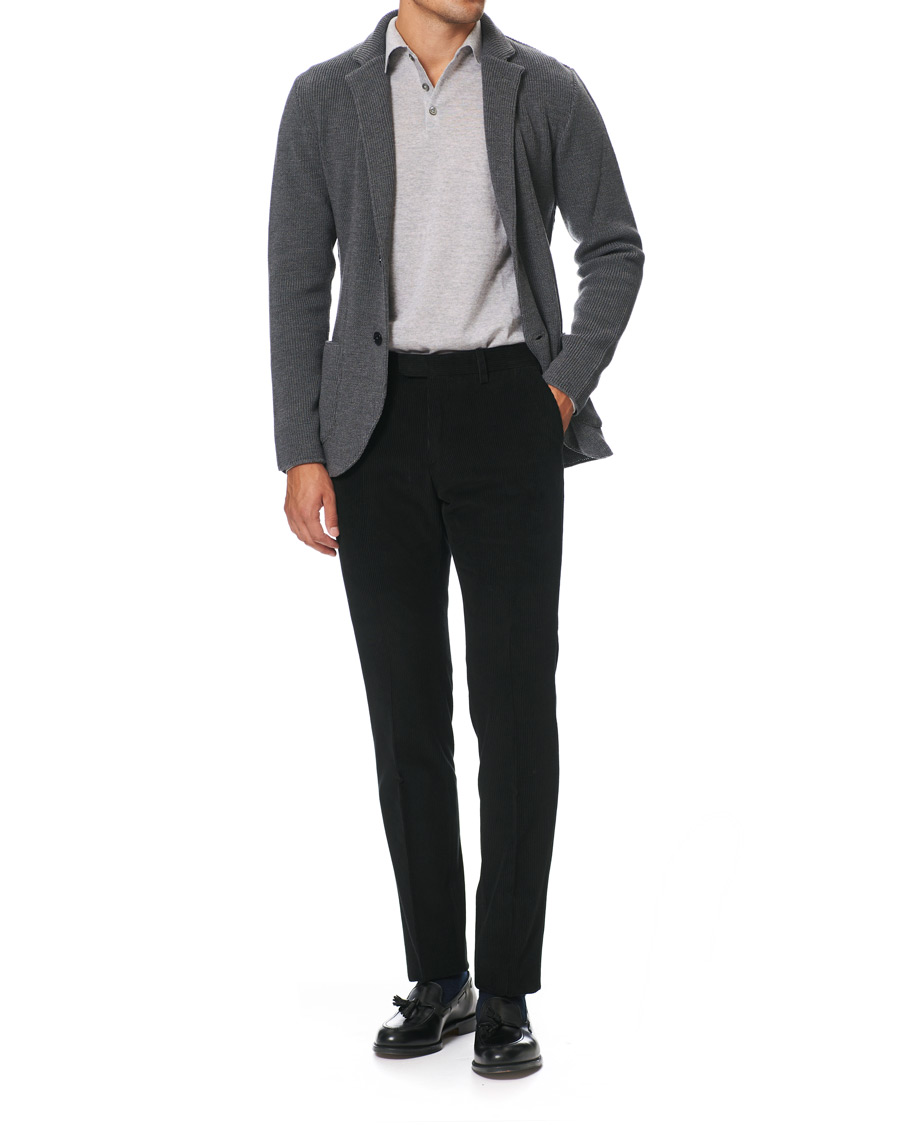 Herren | Sakkos | Lardini | Knitted Wool Blazer Grey