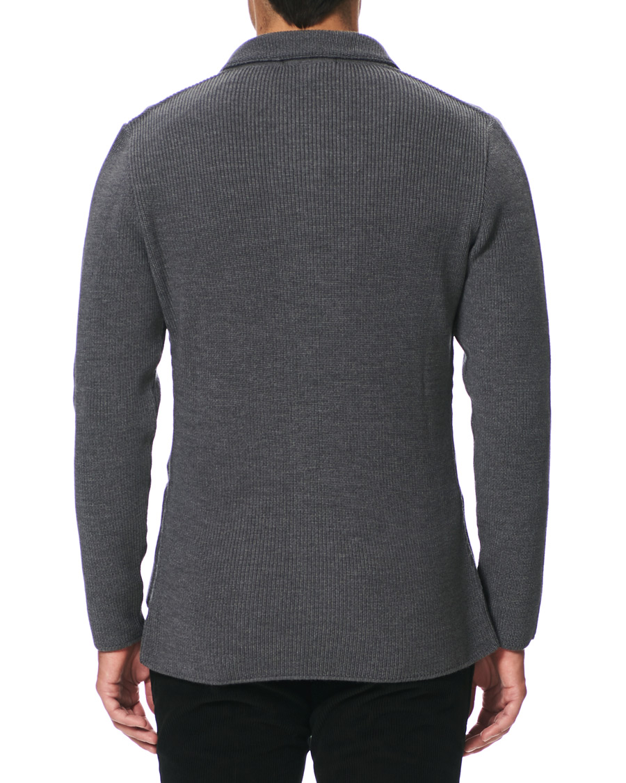 Herren | Sakkos | Lardini | Knitted Wool Blazer Grey