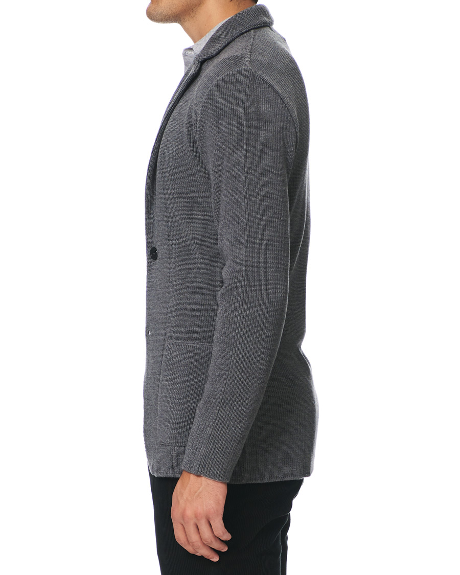 Herren | Sakkos | Lardini | Knitted Wool Blazer Grey