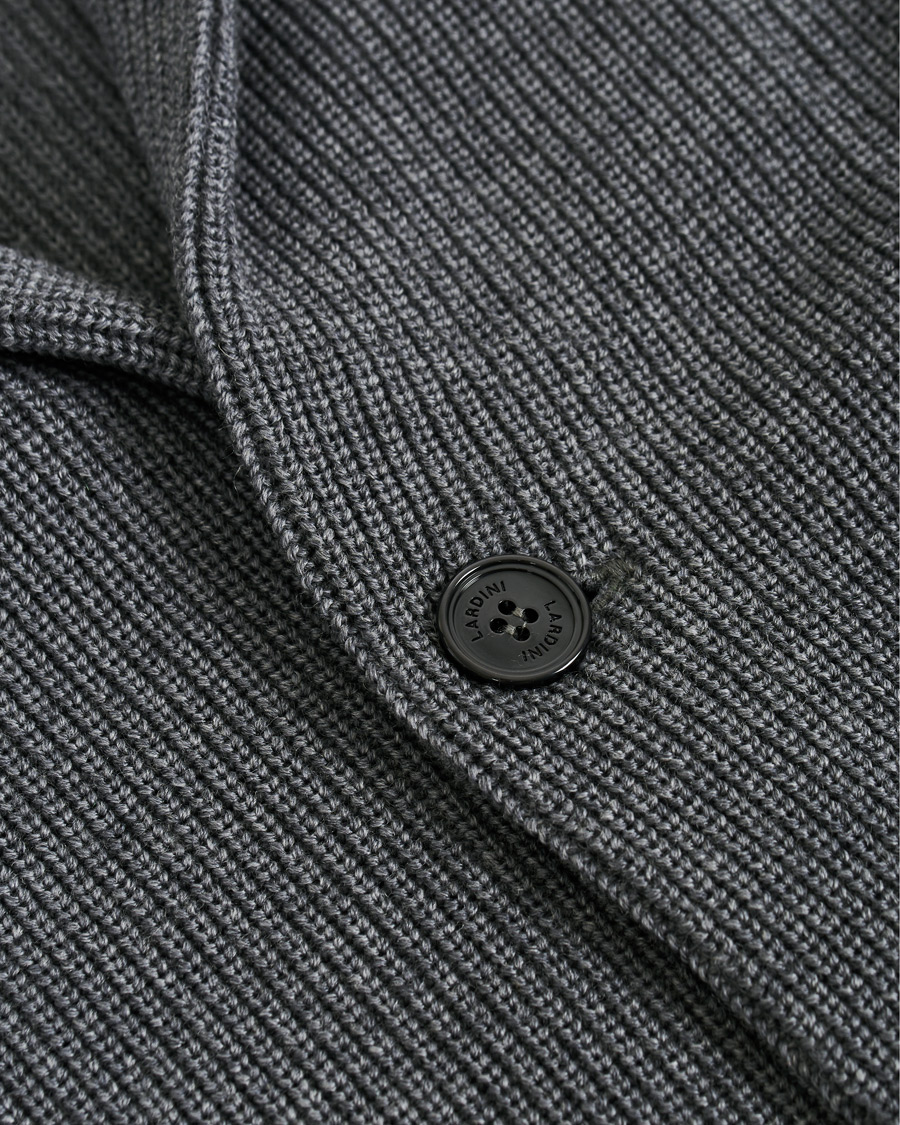Herren | Sakkos | Lardini | Knitted Wool Blazer Grey