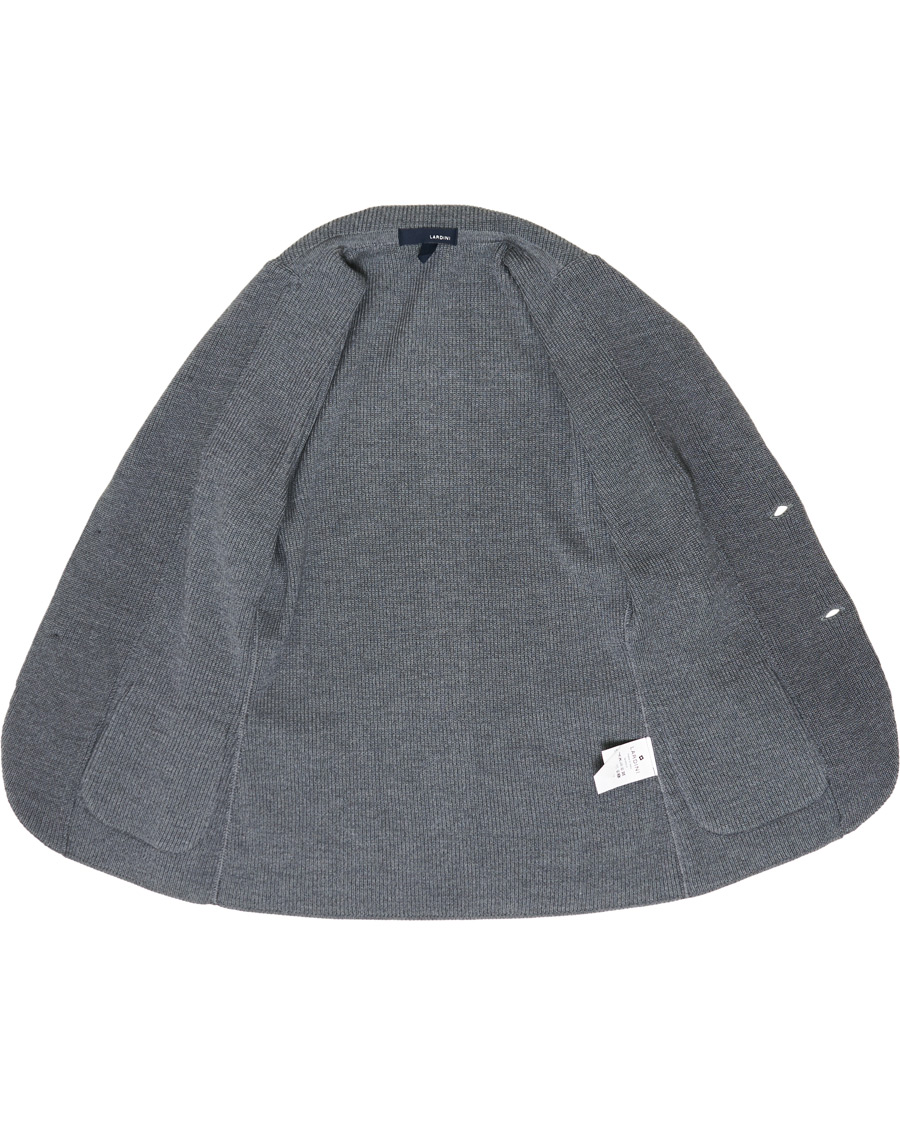 Herren | Sakkos | Lardini | Knitted Wool Blazer Grey