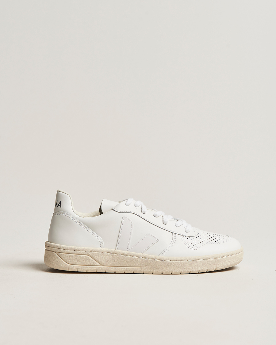 Herren | Veja V-10 Leather Sneaker Extra White | Veja | V-10 Leather Sneaker Extra White