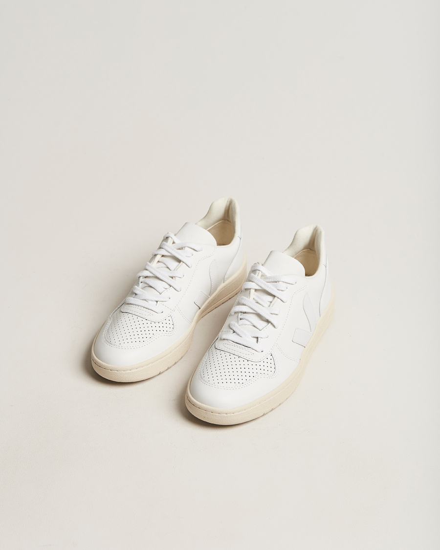 Herren | Veja V-10 Leather Sneaker Extra White | Veja | V-10 Leather Sneaker Extra White