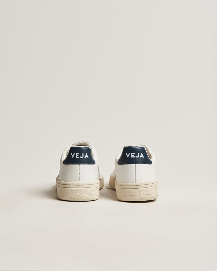 Herren | Veja V-12 Leather Sneaker White/Marsala Nautico | Veja | V-12 Leather Sneaker White/Marsala Nautico