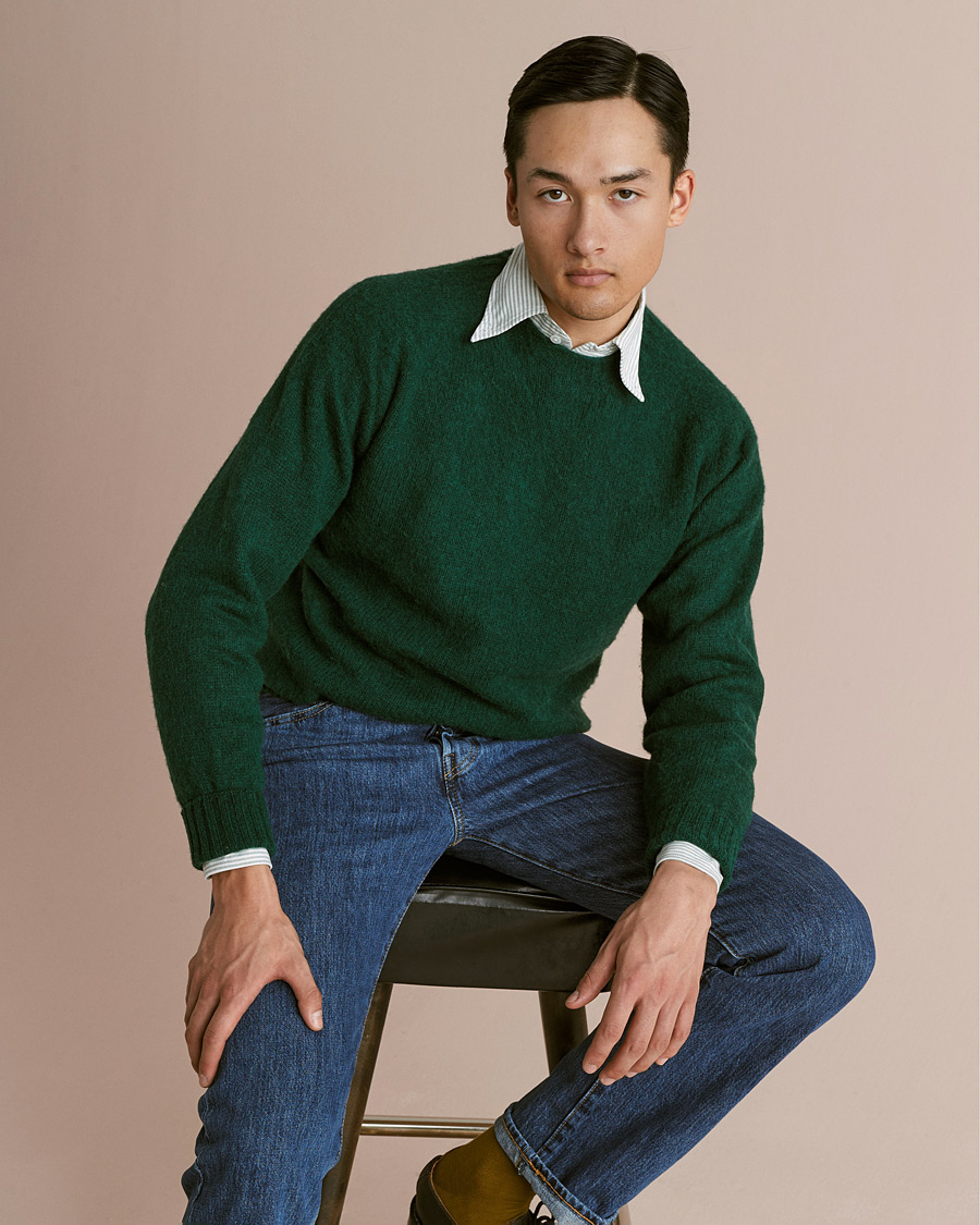 Herren | Pullover | Howlin' | Brushed Wool Sweater Forest