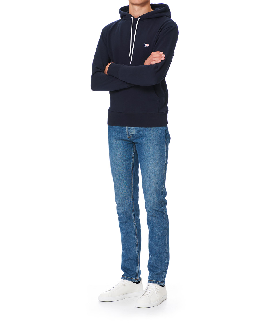 Herren | Pullover | Maison Kitsuné | Tricolor Fox Hoodie Navy