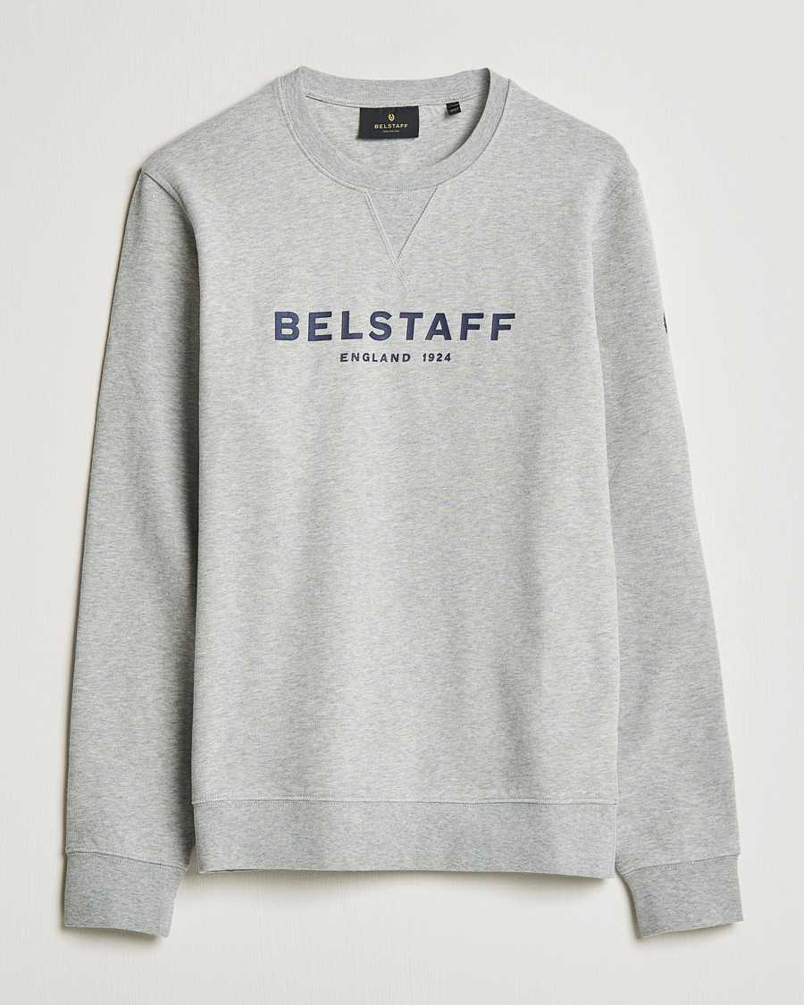 Herren | Pullover | Belstaff | 1924 Crew Neck Logo Sweat Grey Melange