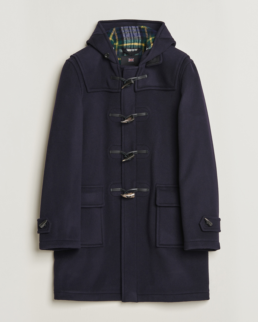 Herren | Jacken | Gloverall | Morris Duffle Coat Navy/Dress Gordon