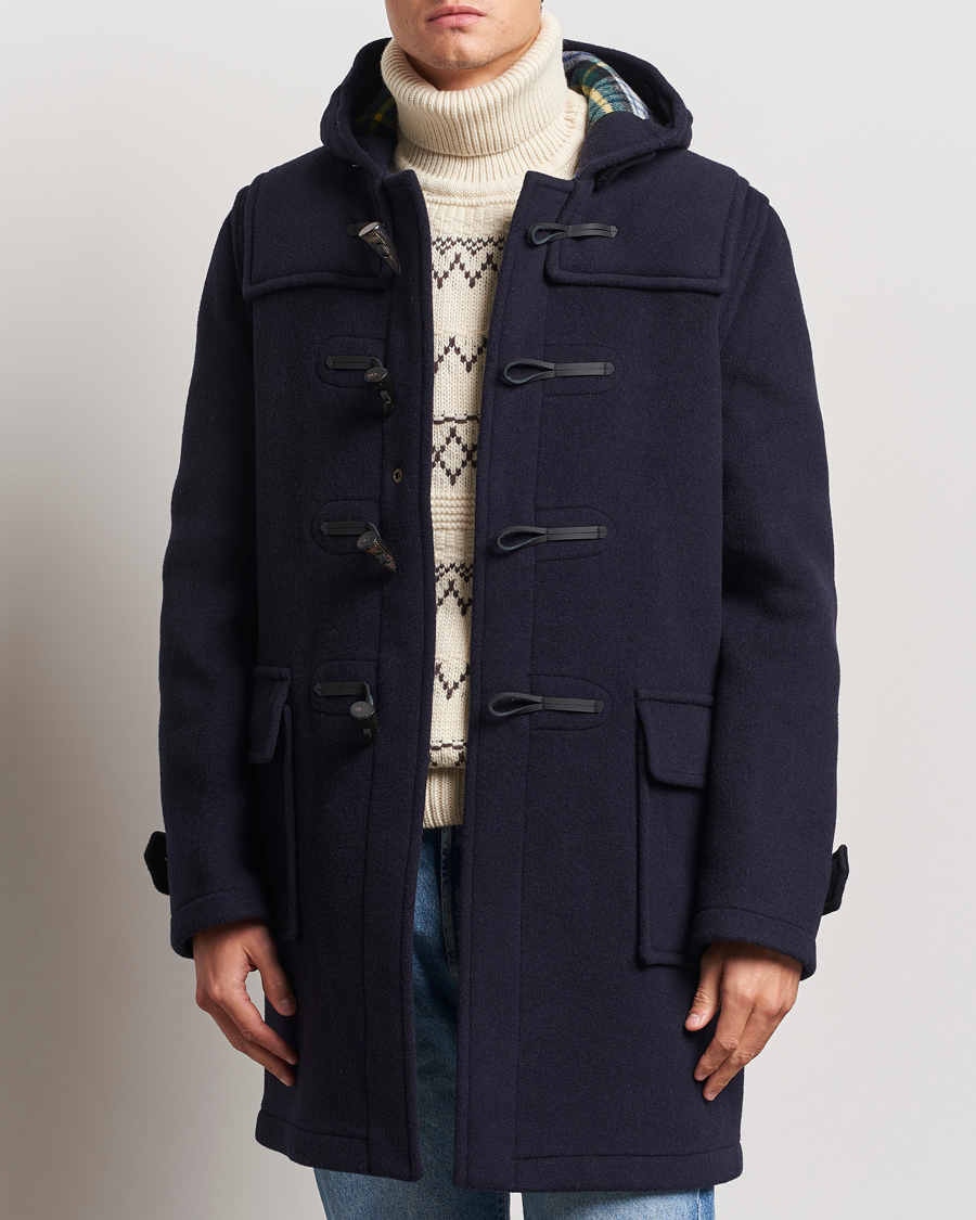 Herren | Jacken | Gloverall | Morris Duffle Coat Navy/Dress Gordon