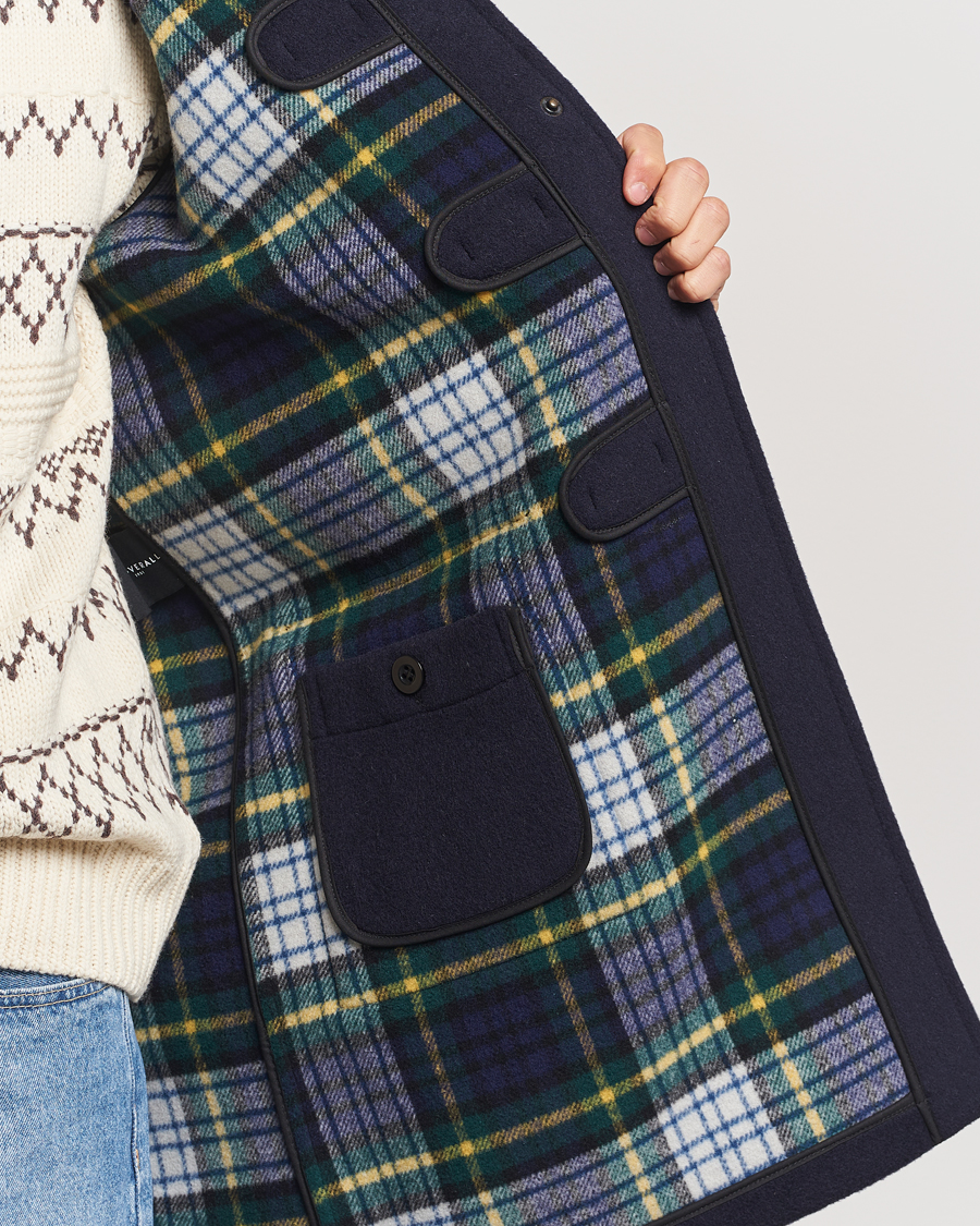 Herren | Jacken | Gloverall | Morris Duffle Coat Navy/Dress Gordon