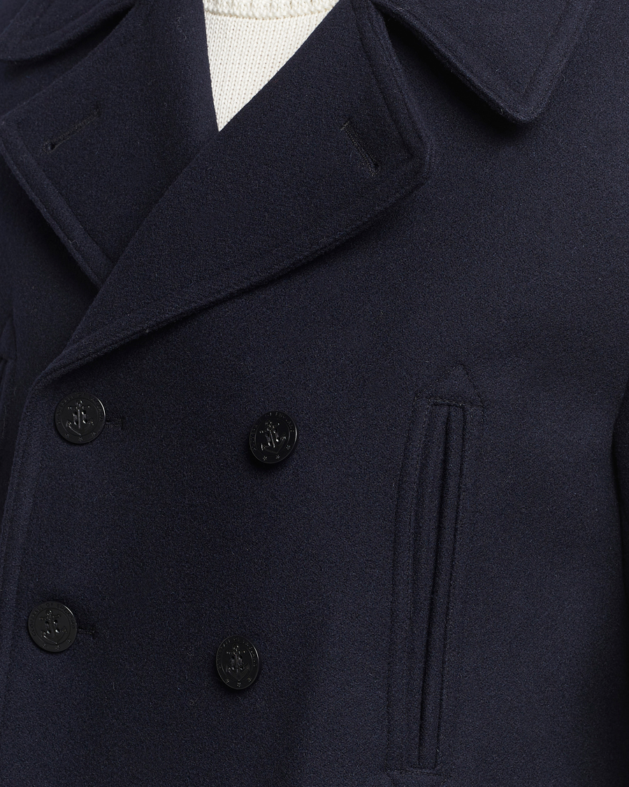 Herren | Jacken | Gloverall | Churchill Reefer Peacoat Navy