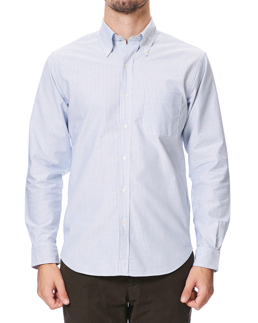 Herren | Hemden | Brooks Brothers | Regent Fit Supima Cotton Oxford Shirt White/Blue