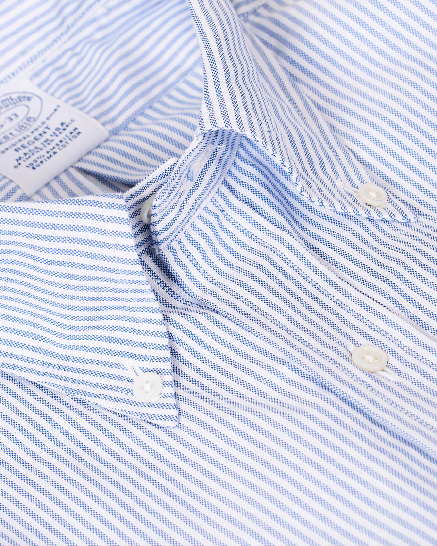 Herren | Hemden | Brooks Brothers | Regent Fit Supima Cotton Oxford Shirt White/Blue