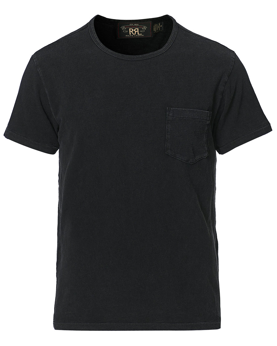 Herren | T-Shirts | RRL | Washed Pocket Tee Black Indigo