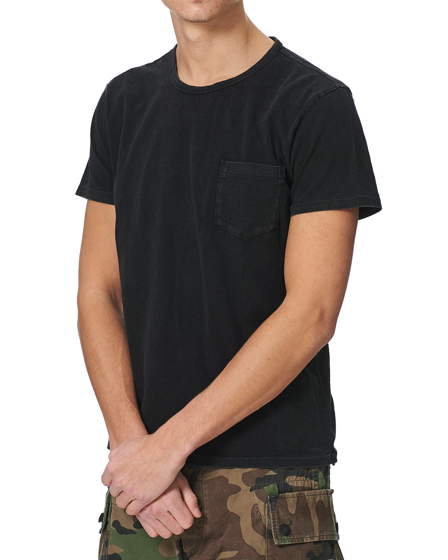 Herren | T-Shirts | RRL | Washed Pocket Tee Black Indigo