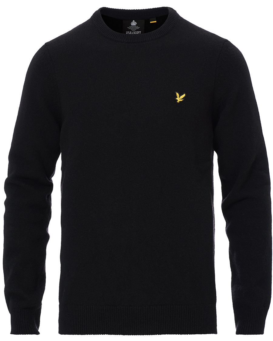 Herren | Pullover | Lyle & Scott | Lambswool Crew Neck Pullover Black