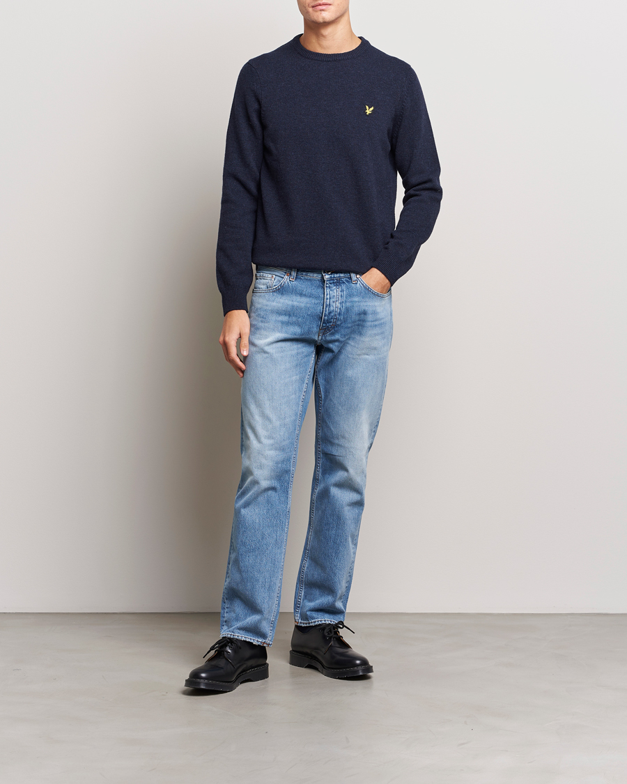 Herren | Pullover | Lyle & Scott | Lambswool Crew Neck Pullover Dark Navy Marl
