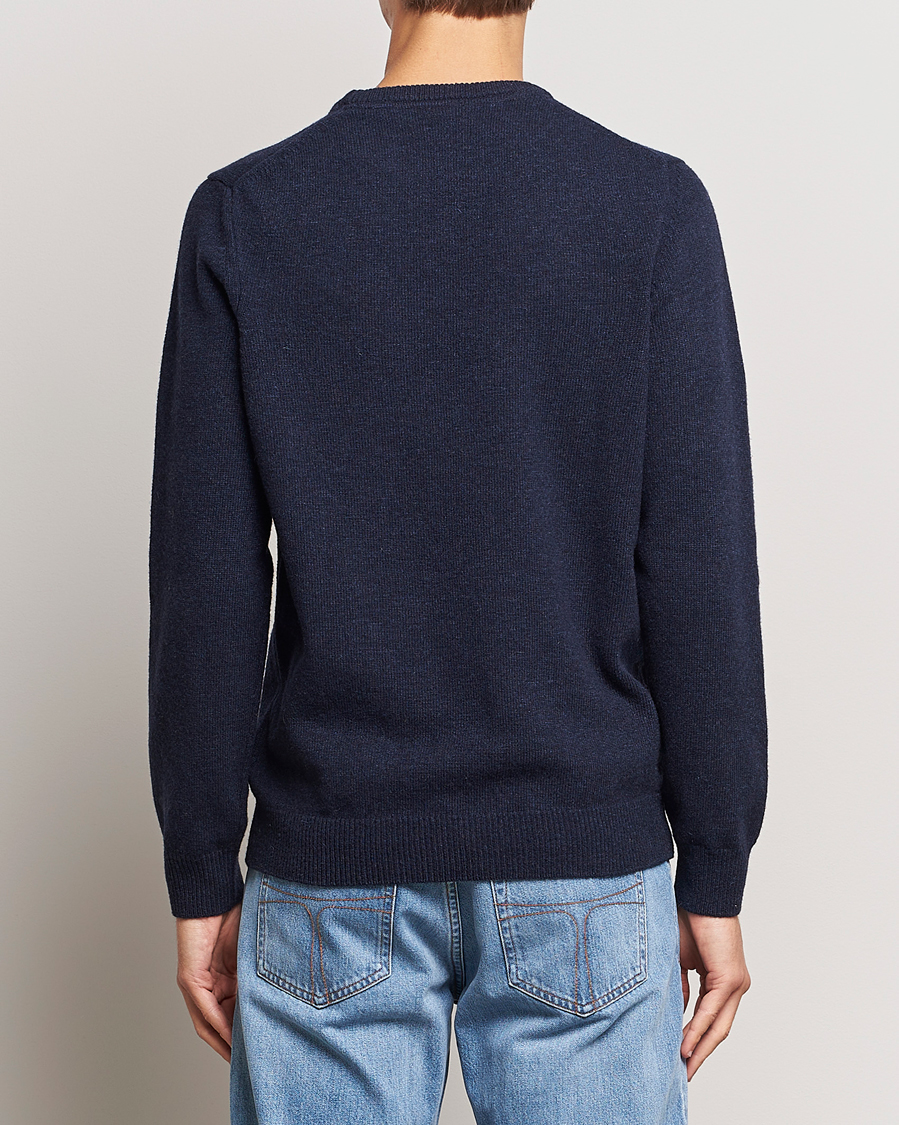 Herren | Pullover | Lyle & Scott | Lambswool Crew Neck Pullover Dark Navy Marl