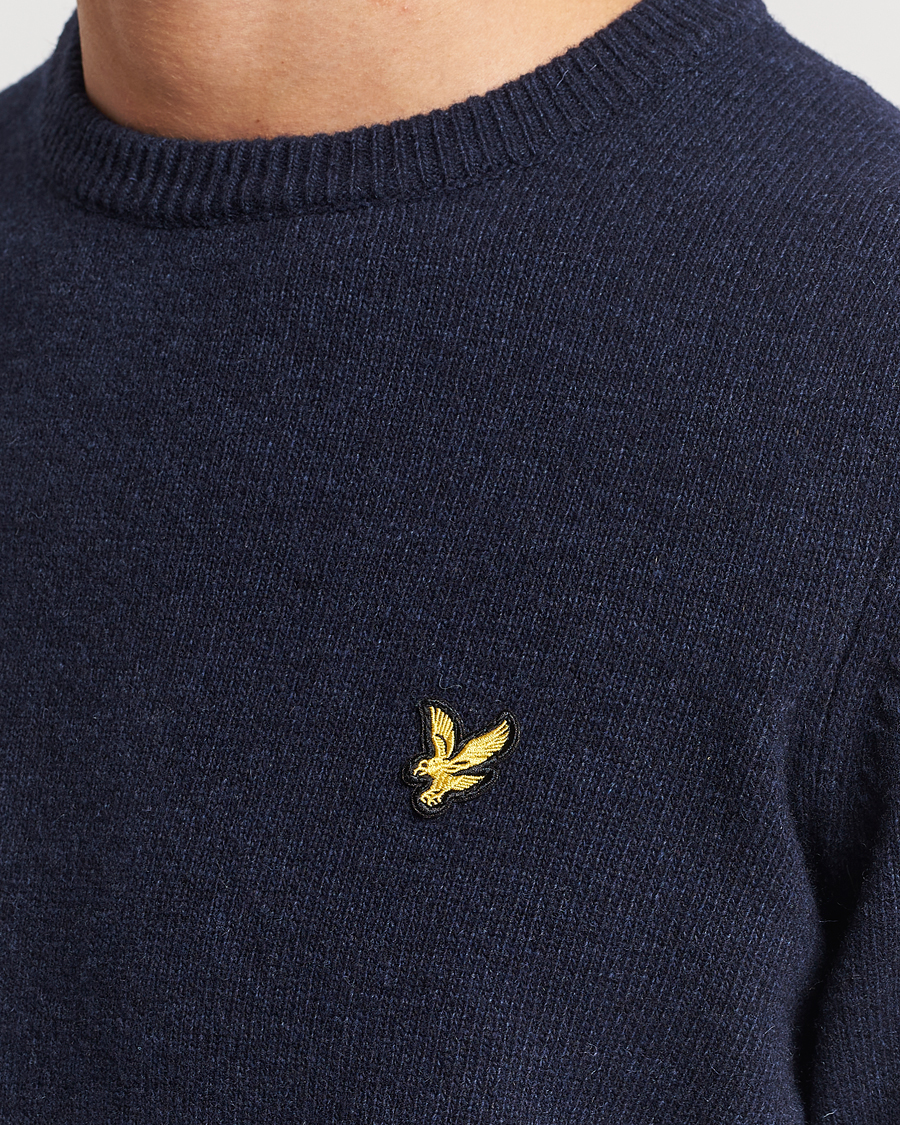Herren | Pullover | Lyle & Scott | Lambswool Crew Neck Pullover Dark Navy Marl