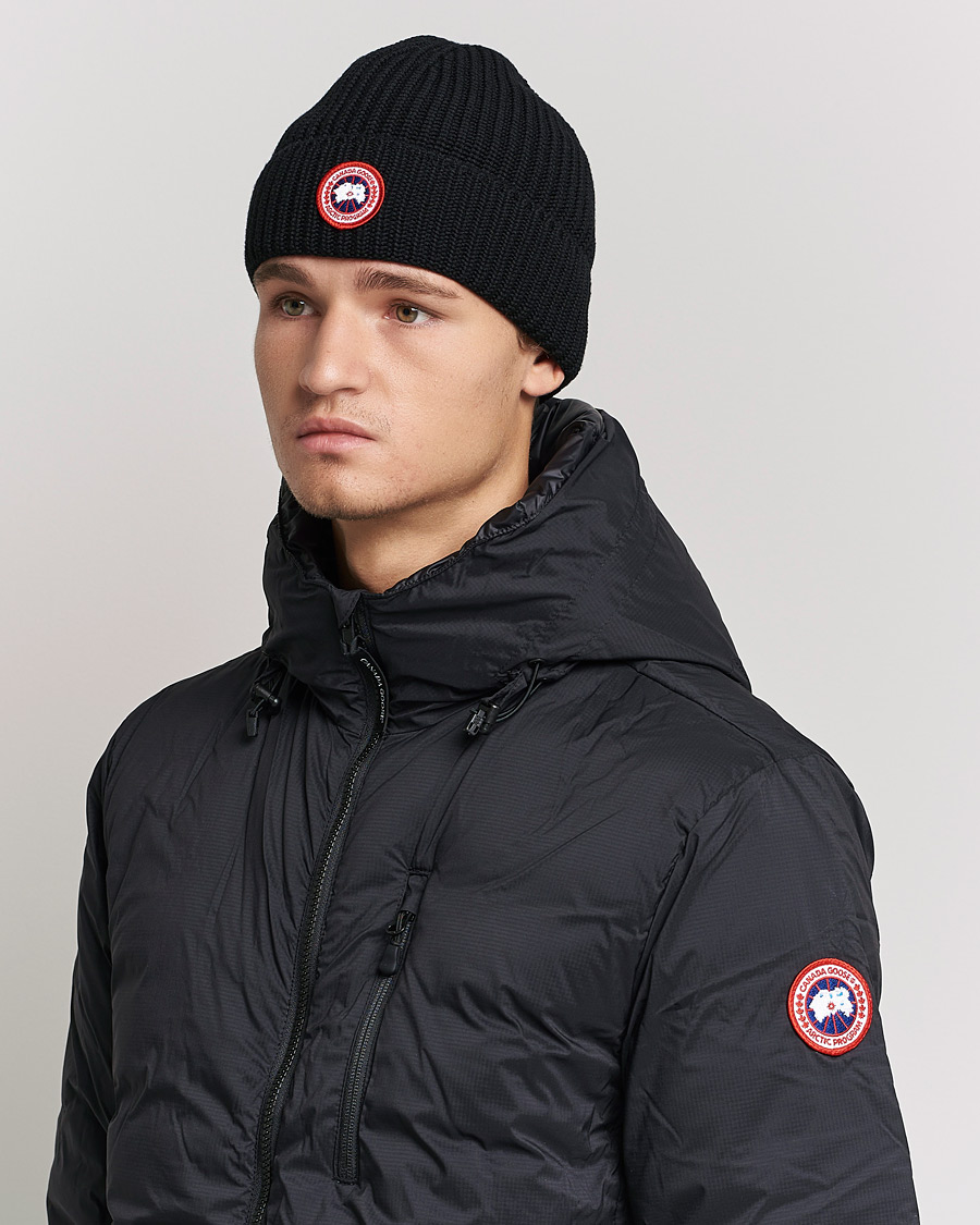 Herren | Canada Goose Arctic Disc Rib Toque Black | Canada Goose | Arctic Disc Rib Toque Black