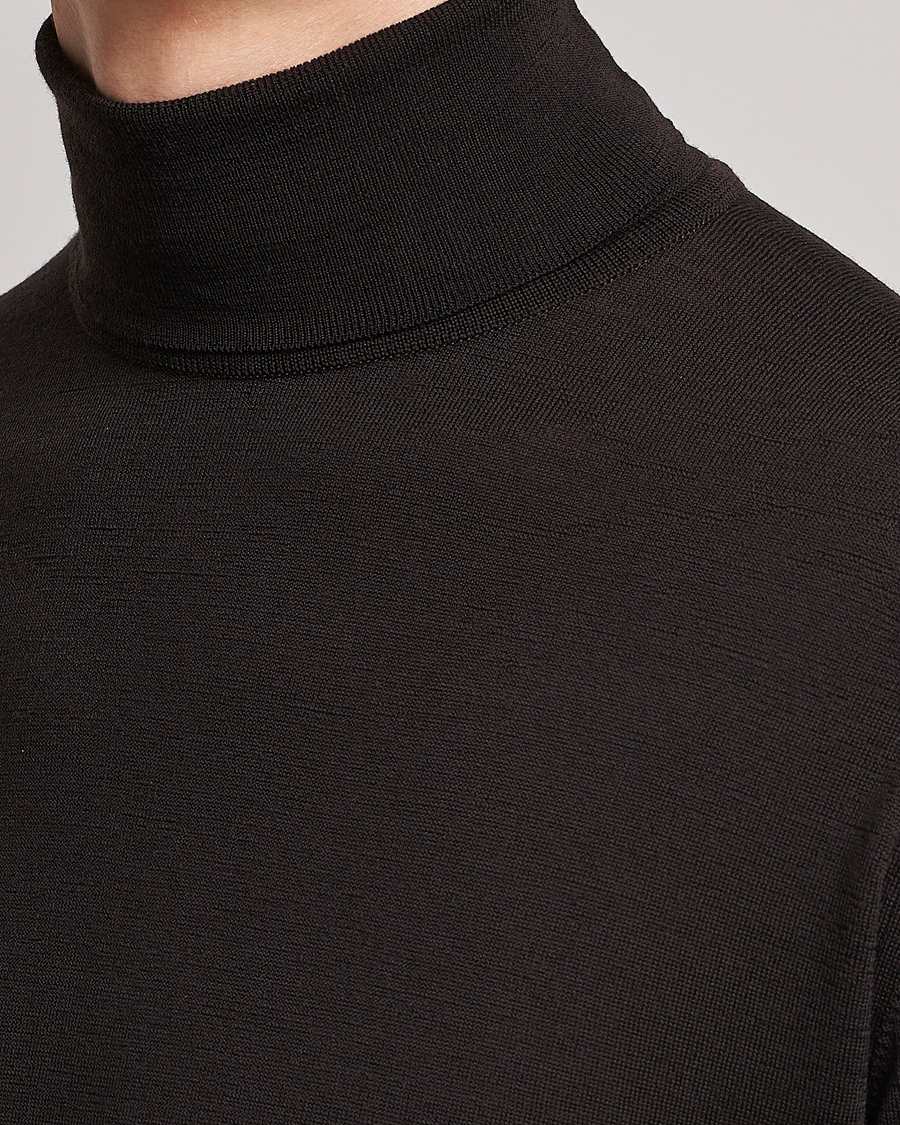 Herren | Pullover | John Smedley | Cherwell Extra Fine Merino Rollneck Dark Cocoa