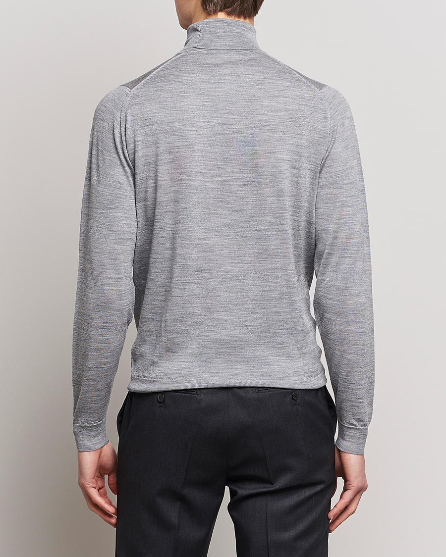 Herren | Pullover | John Smedley | Cherwell Extra Fine Merino Rollneck Silver