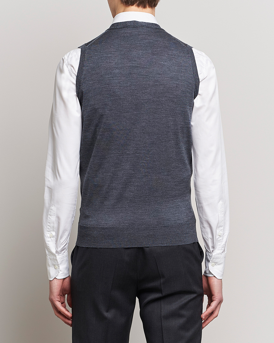 Herren | Pullover | John Smedley | Huntswood Slim Fit Waistcoat Charcoal