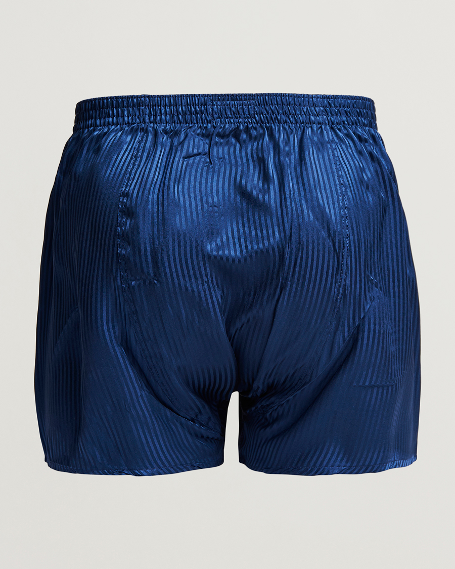 Herren | Unterhosen | Derek Rose | Classic Fit Silk Boxer Shorts Navy