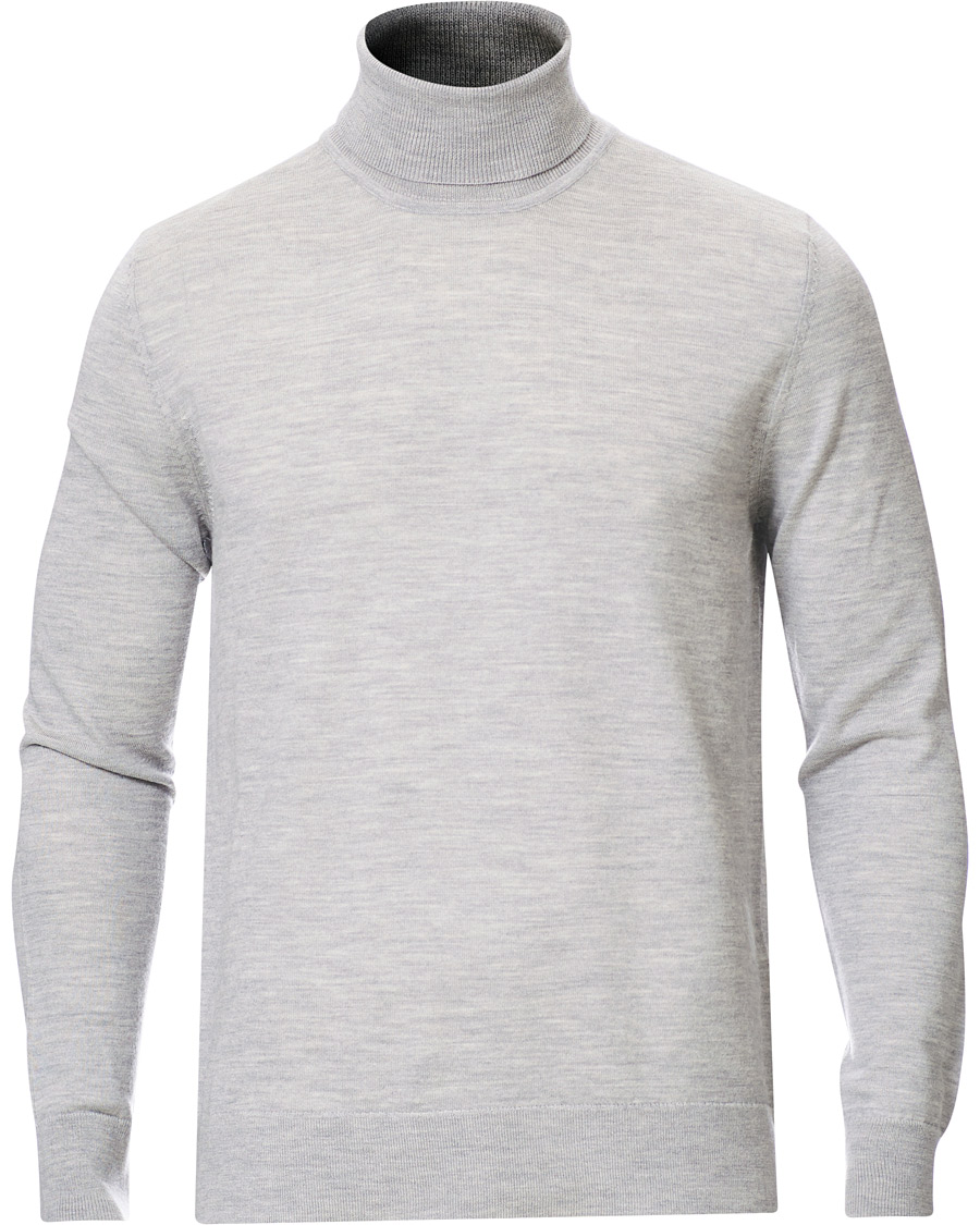 Herren | Pullover | Samsøe Samsøe | Samsøe & Samsøe Flemming Superfine Merino Wool Rollneck Grey Mel