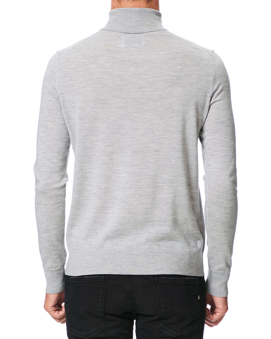 Herren | Pullover | Samsøe Samsøe | Samsøe & Samsøe Flemming Superfine Merino Wool Rollneck Grey Mel