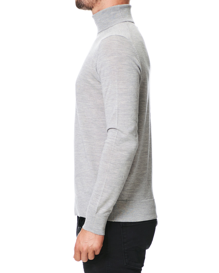 Herren | Pullover | Samsøe Samsøe | Samsøe & Samsøe Flemming Superfine Merino Wool Rollneck Grey Mel