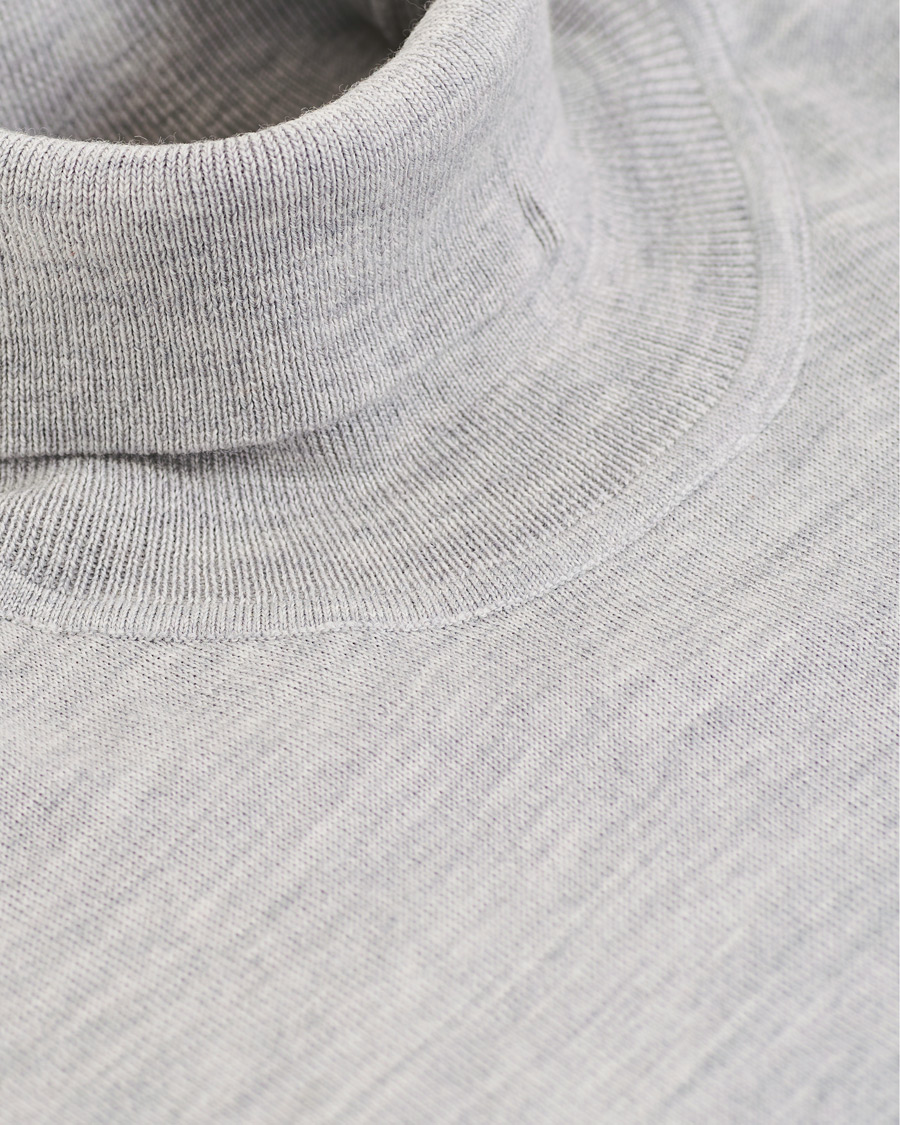 Herren | Pullover | Samsøe Samsøe | Samsøe & Samsøe Flemming Superfine Merino Wool Rollneck Grey Mel