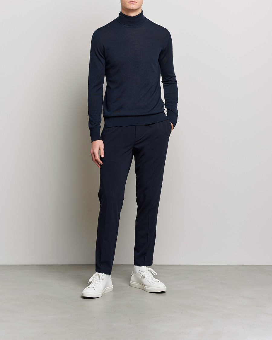 Herren | Pullover | Samsøe Samsøe | Samsøe & Samsøe Flemming Superfine Merino Wool Rollneck Night Sky