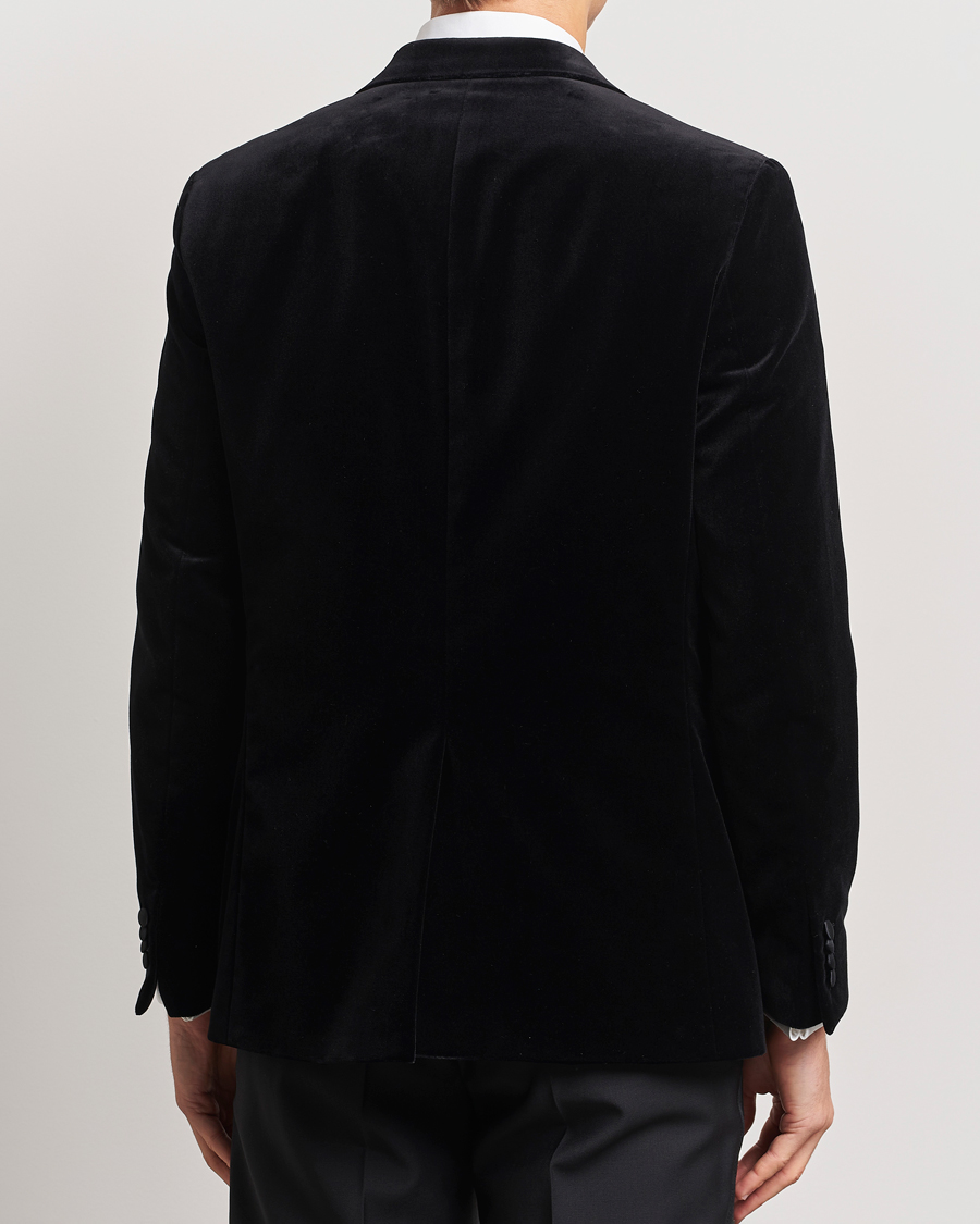 Herren | Sakkos | Oscar Jacobson | Frampton Velvet Tuxedo Blazer Black