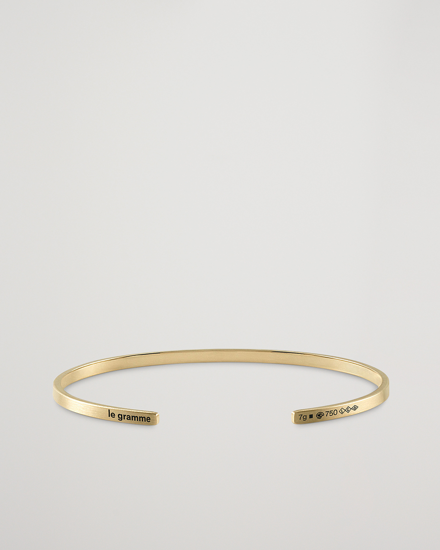 Herren | LE GRAMME Ribbon Bracelet Brushed Gold 18-Karat 7g | LE GRAMME | Ribbon Bracelet Brushed Gold 18-Karat 7g
