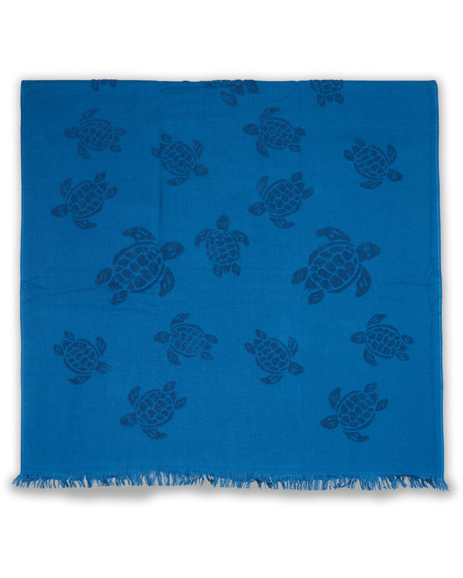 Herren | Vilebrequin Turtle Jacquard Beach Towel Blue | Vilebrequin | Turtle Jacquard Beach Towel Blue