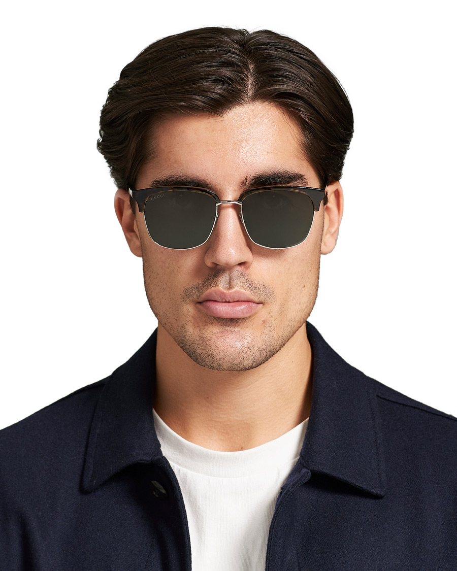 Herren | GUCCI GG0697S Sunglasses Havana/Green | Gucci | GG0697S Sunglasses Havana/Green