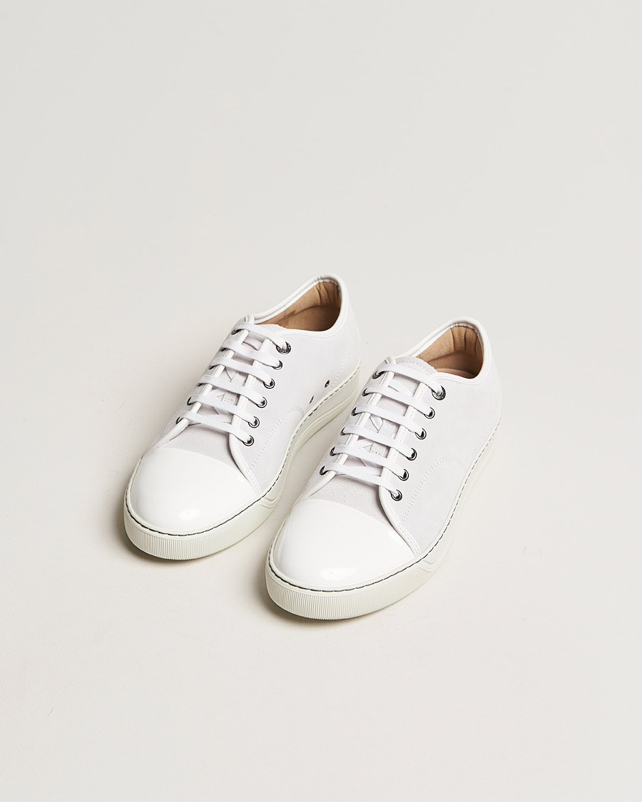 Herren | Lanvin Patent Cap Toe Sneaker White | Lanvin | Patent Cap Toe Sneaker White