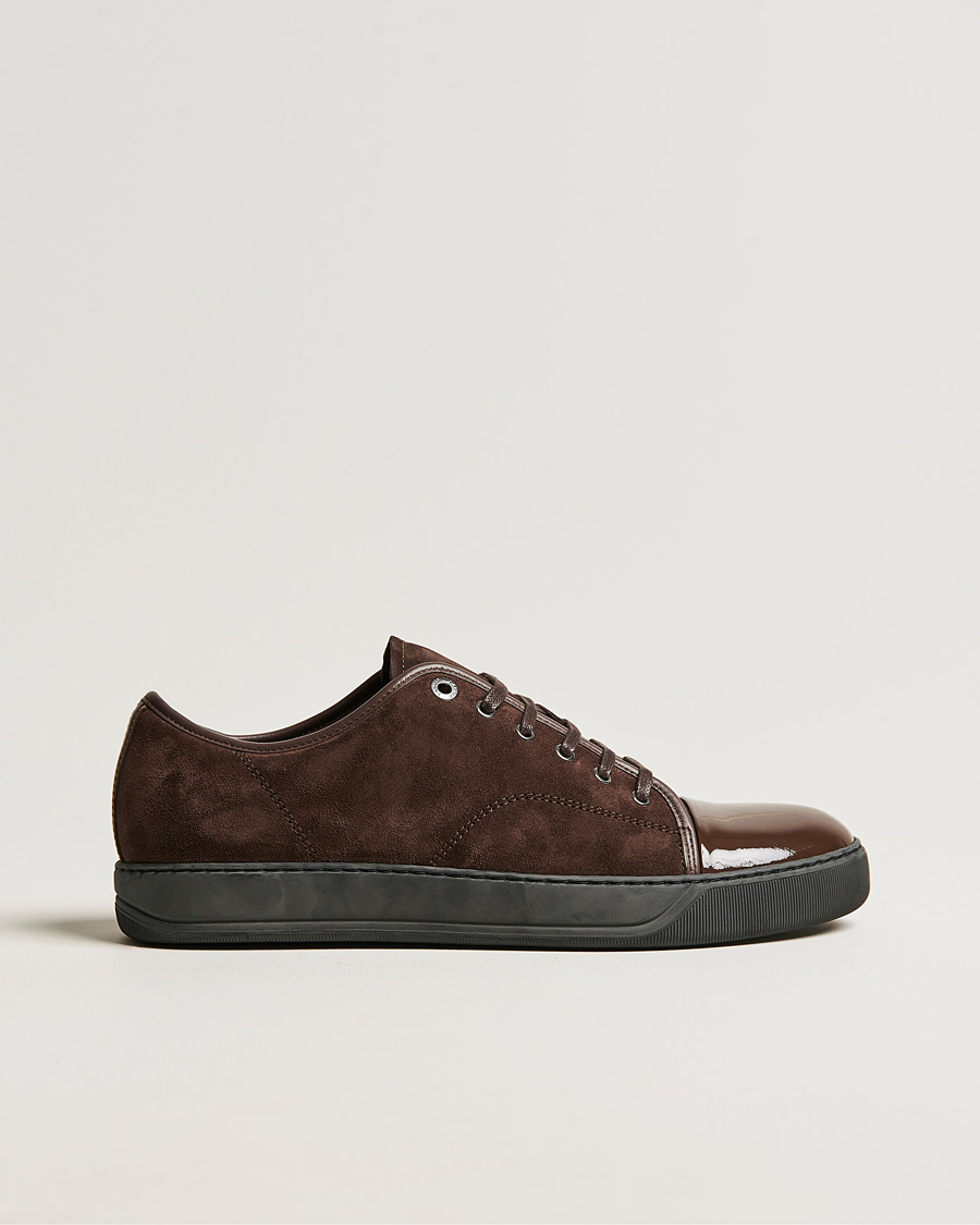 Herren | Lanvin Patent Cap Toe Sneaker Dark Brown | Lanvin | Patent Cap Toe Sneaker Dark Brown