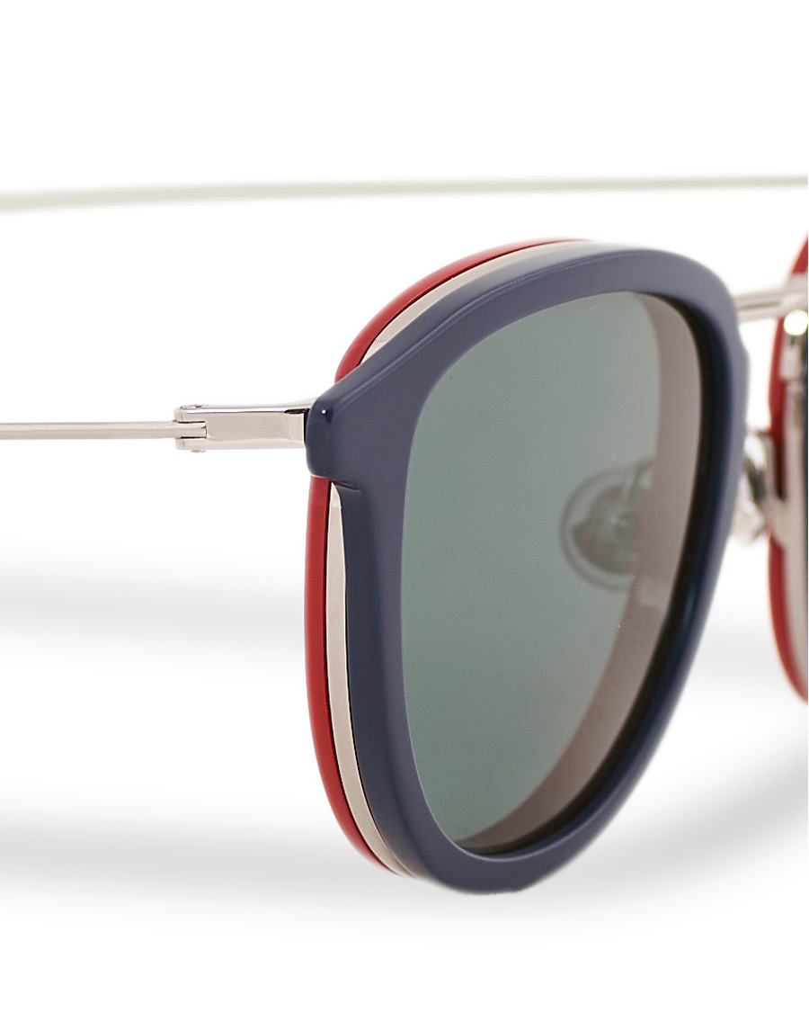 Herren | Moncler Lunettes ML0126 Sunglasses Blue/Red | Moncler Lunettes | ML0126 Sunglasses Blue/Red