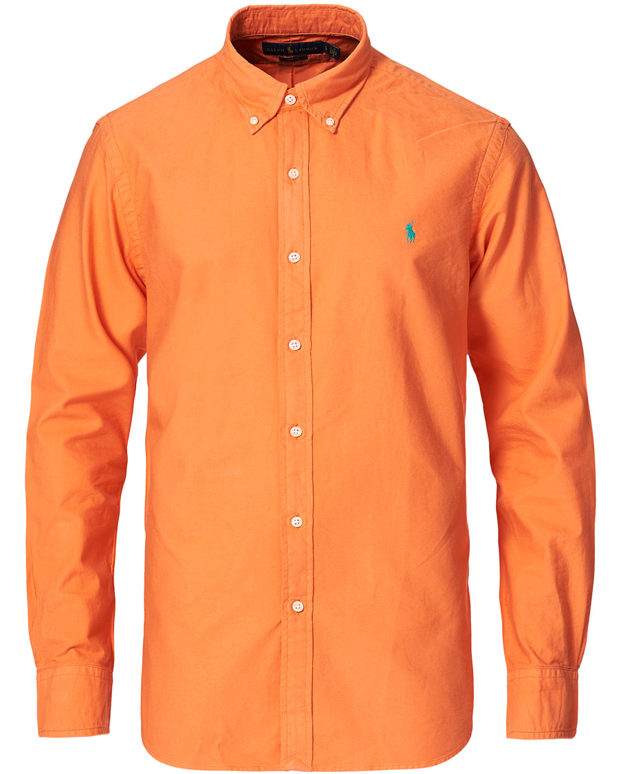 Herren | Hemden | Polo Ralph Lauren | Slim Fit Garment Dyed Oxford Shirt Orange