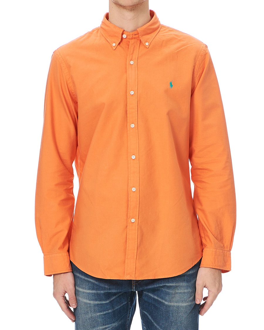 Herren | Hemden | Polo Ralph Lauren | Slim Fit Garment Dyed Oxford Shirt Orange