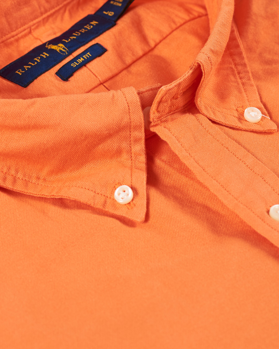 Herren | Hemden | Polo Ralph Lauren | Slim Fit Garment Dyed Oxford Shirt Orange