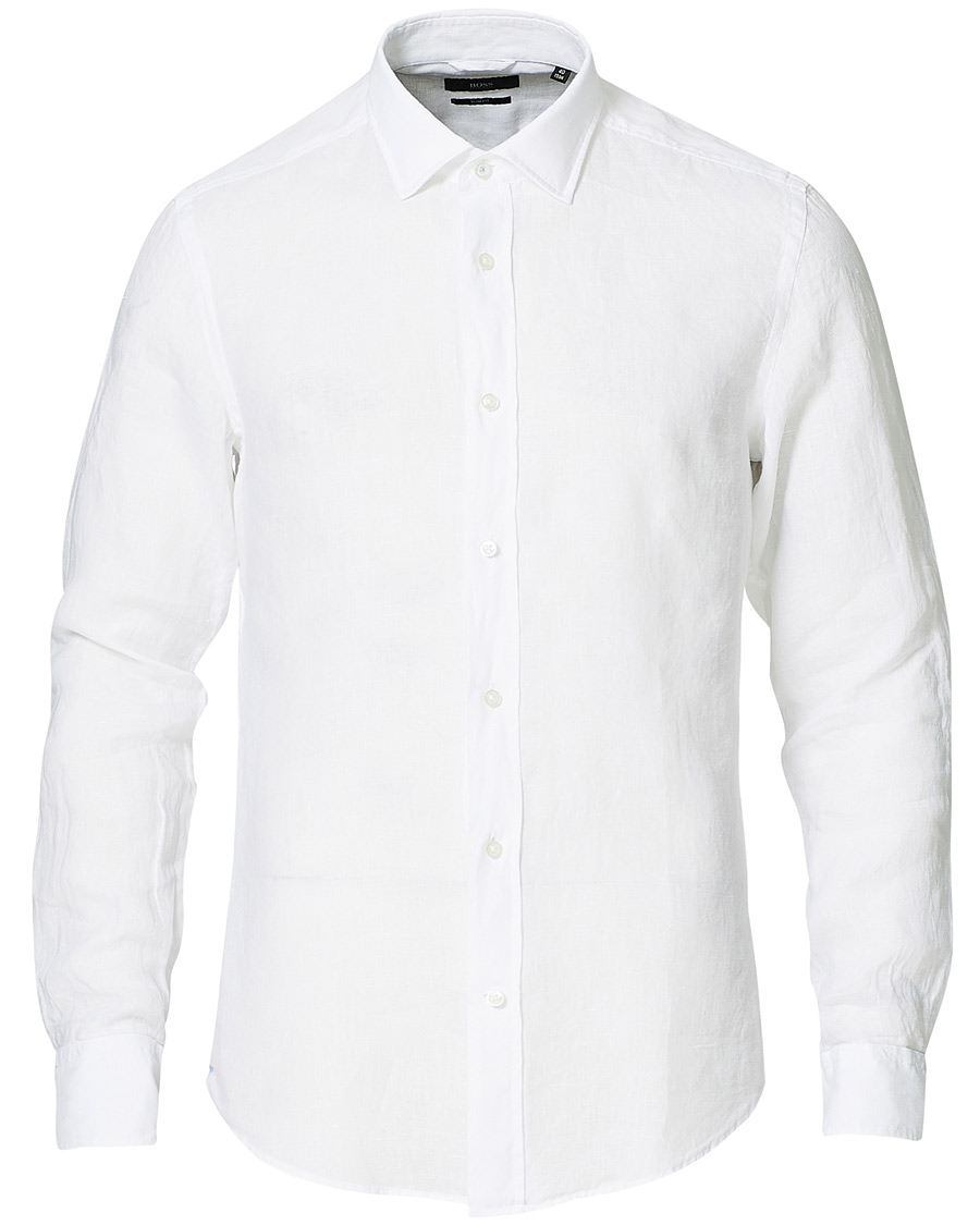 Herren | Hemden | BOSS BLACK | BOSS Joy Linen Shirt White