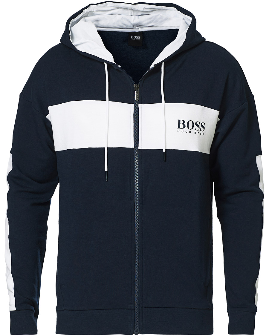 Herren | Pullover | BOSS BLACK | BOSS Full Zip Hoodie Jacket Dark Blue