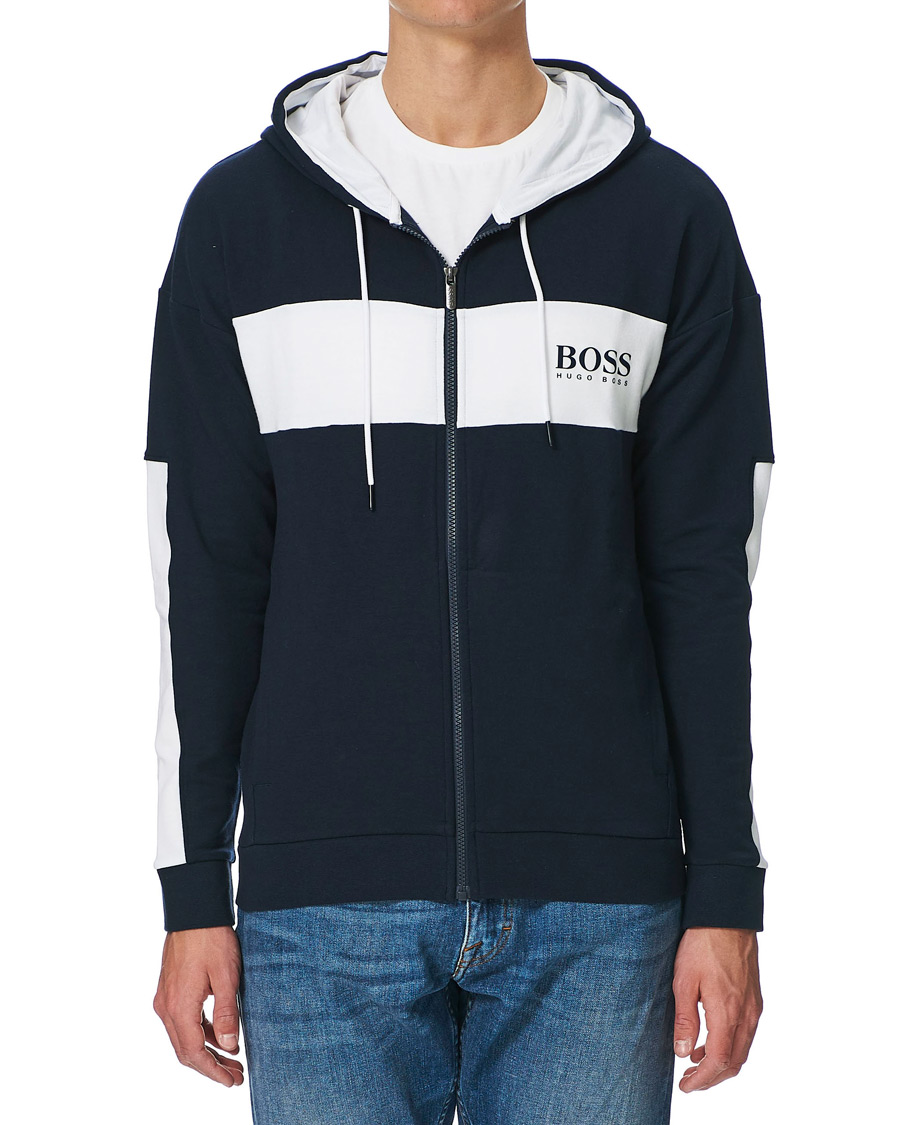Herren | Pullover | BOSS BLACK | BOSS Full Zip Hoodie Jacket Dark Blue