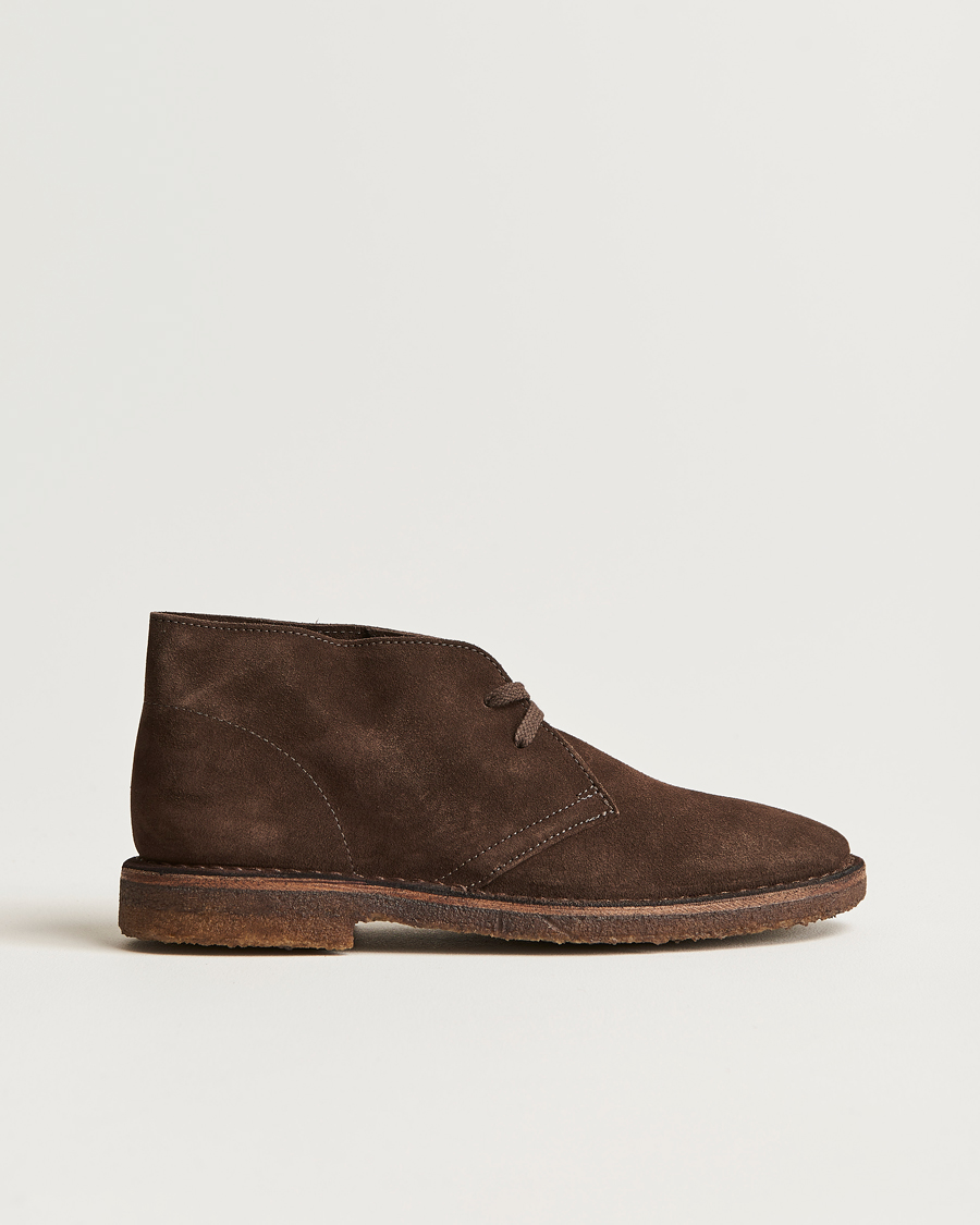 Herren | Boots | Drake's | Clifford Suede Desert Boots Dark Brown