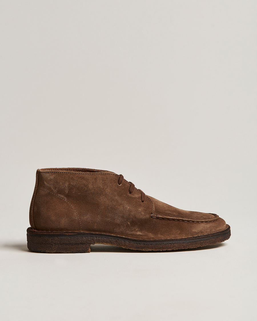 Herren | Boots | Drake's | Crosby Moc-Toe Suede Chukka Boots Brown